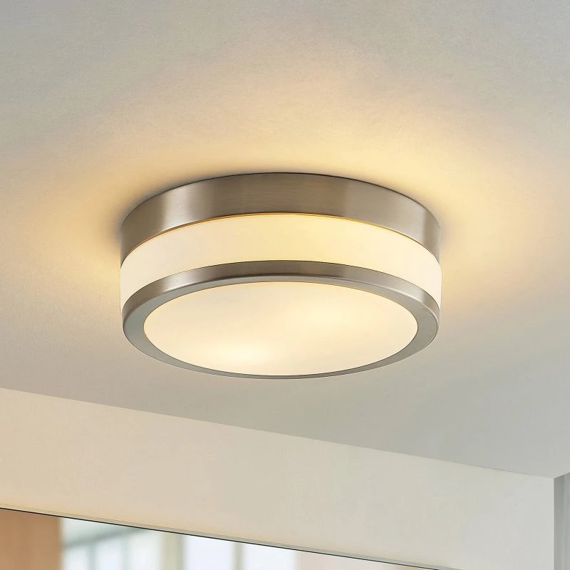 Lampa sufitowa Lindby Flavi Ø28 Nikiel