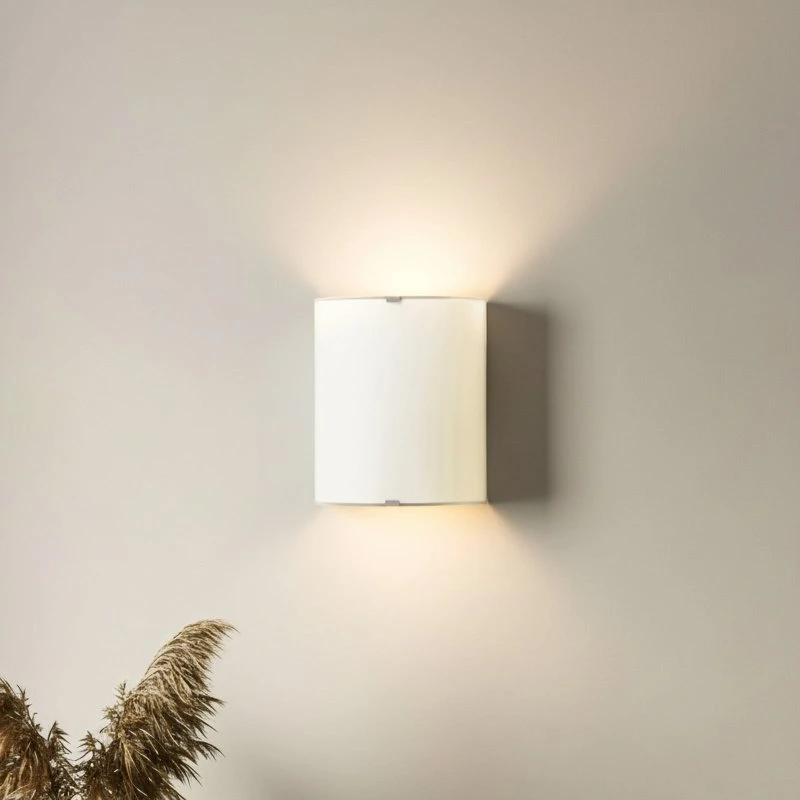 Lindby Phil Lampa Ścienna White - Białe Szkło - Kinkiet