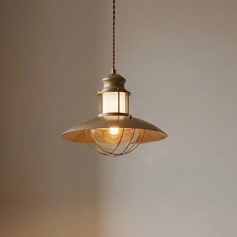 Lampa wisząca Lindby Louisanne Brown - brązowa, metalowa, Ø 35 cm