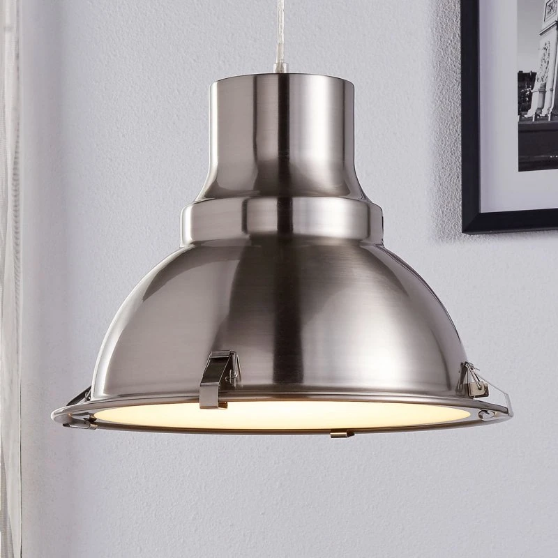 Lindby Letty Lampa Wisząca Nickel, Metal, Ø 39 cm, E27