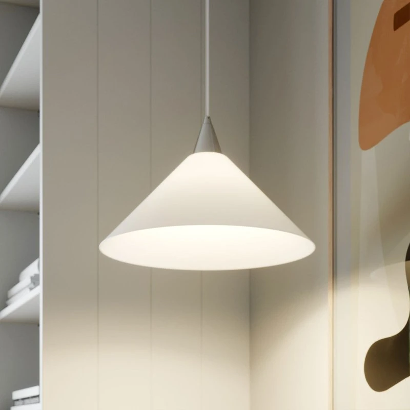 Lindby Petra Lampa Wisząca Biała – Szkło i Metal, Ø 40 cm