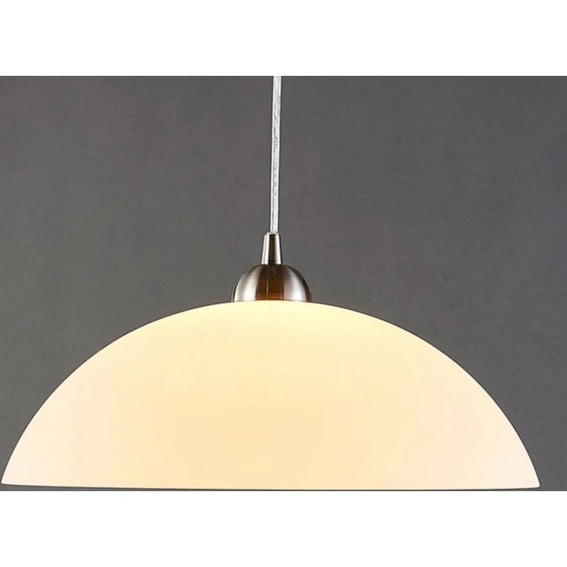 Lampa wisząca Lindby Valeria White – białe szkło, Ø 40 cm