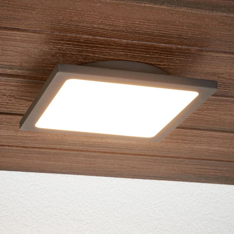 Lucande Mabella Lampa Sufitowa LED Zewnętrzna z Czujnikiem, 23 cm