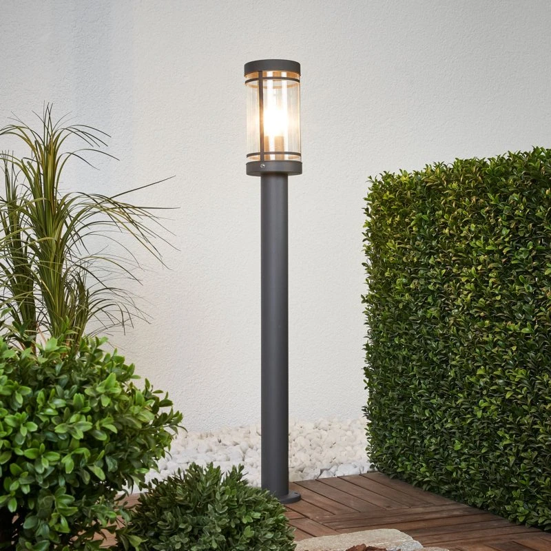 Lindby Lampa ogrodowa Djori, 80 cm, Antracyt, Stal nierdzewna