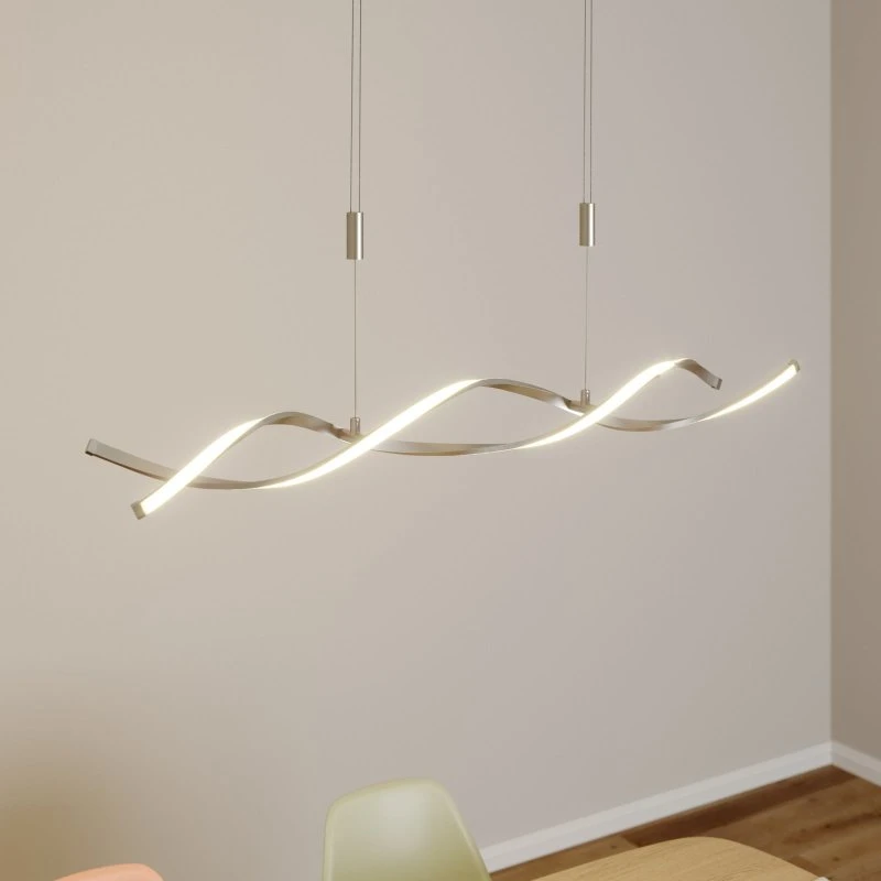 Lindby Auron Lampa Wisząca LED Nikiel/Biały