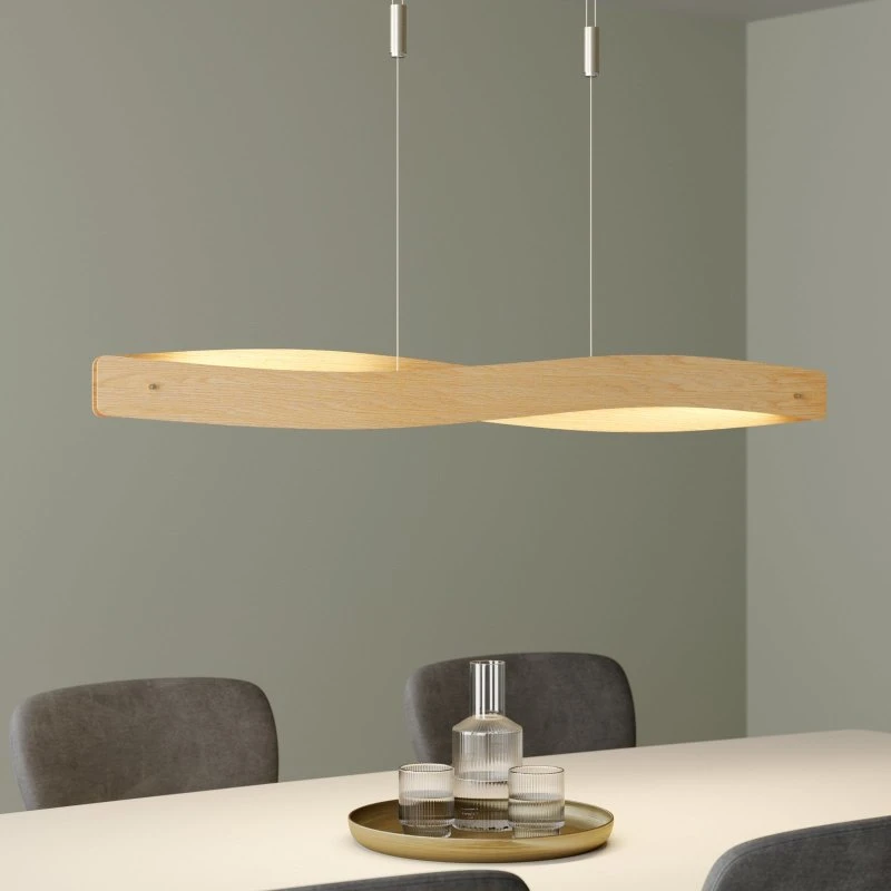 Quitani Lampa wisząca LED Lian dąb/naturalny