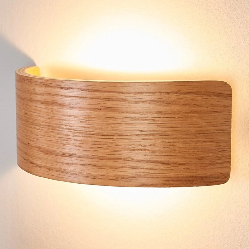 Lindby Rafailia Lampa Ścienna Dark Wood 23 cm