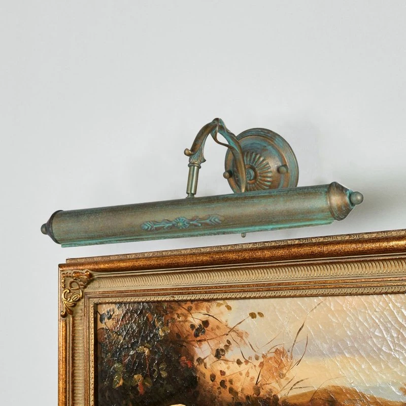 Lindby Kalea Lampa Ścienna Antique - 46 cm, Verdigris, E14