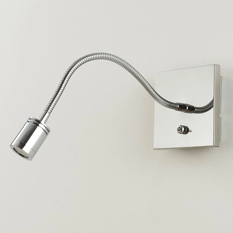 Lindby Berfin Lampa Ścienna Chrome/Clear - Nowoczesny Kinkiet