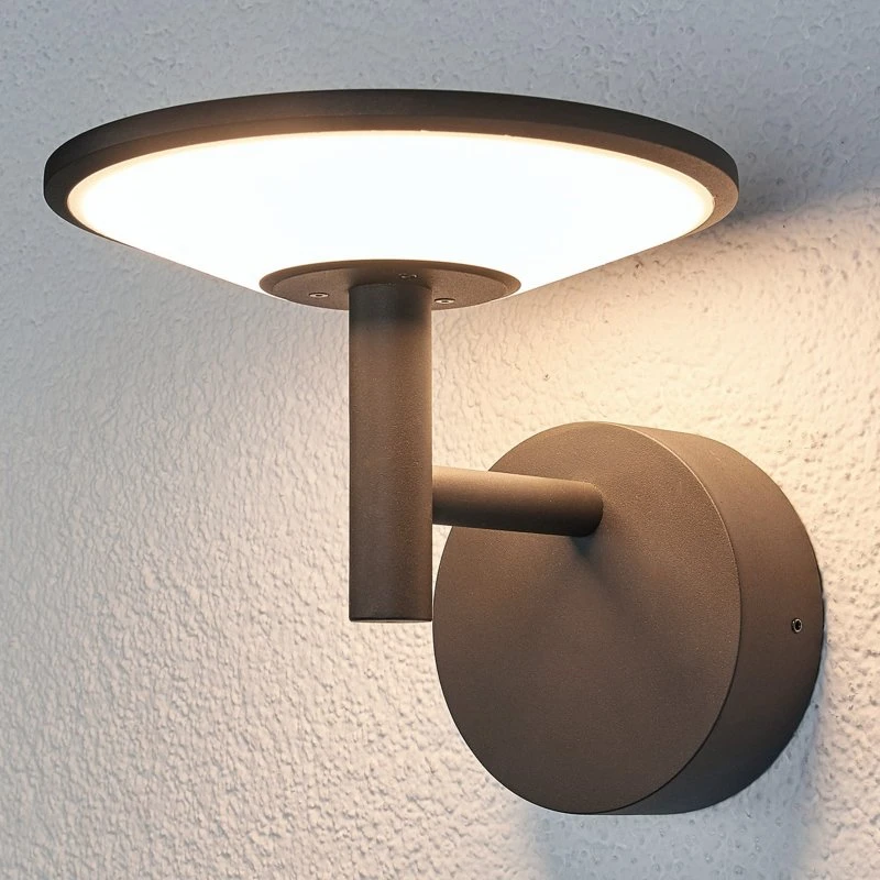 Lucande Fenia LED Lampa Ścienna Antracyt - Nowoczesny Kinkiet