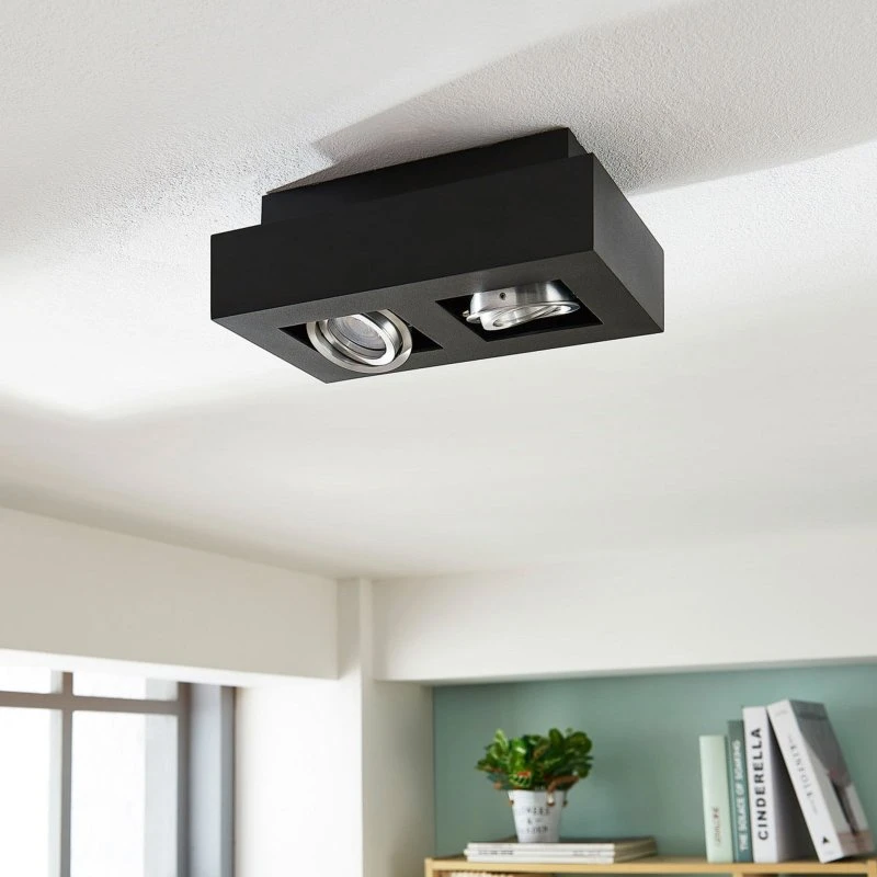 Vince 2 Lampa Sufitowa Arcchio Czarna - 25 cm - Aluminium
