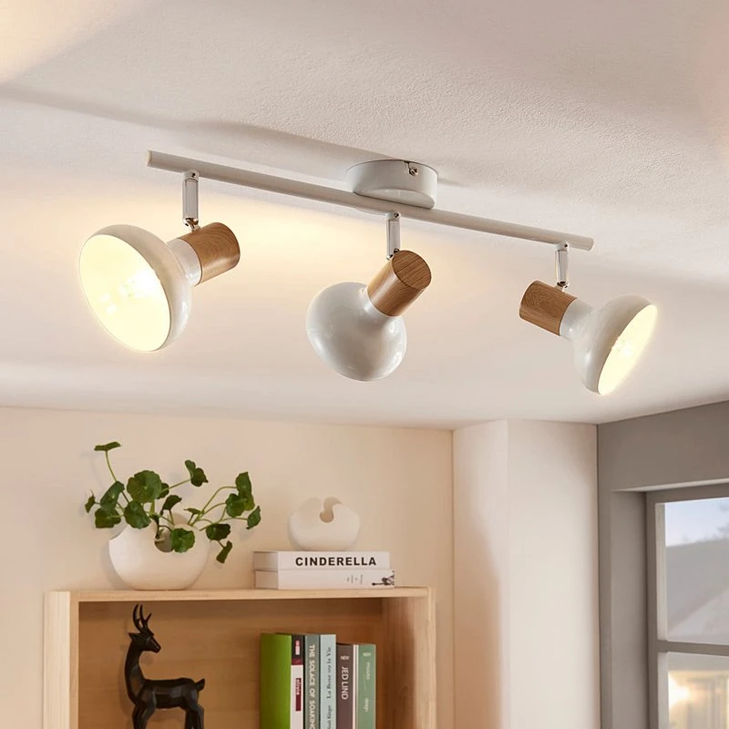 Lindby Fridolin 3 Lampa Sufitowa Biała - 50 cm