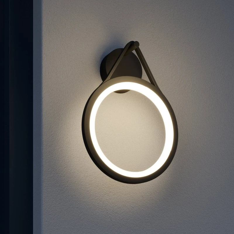 Lucande Kinkiet zewnętrzny LED Mirco 30 cm, czarny, IP65