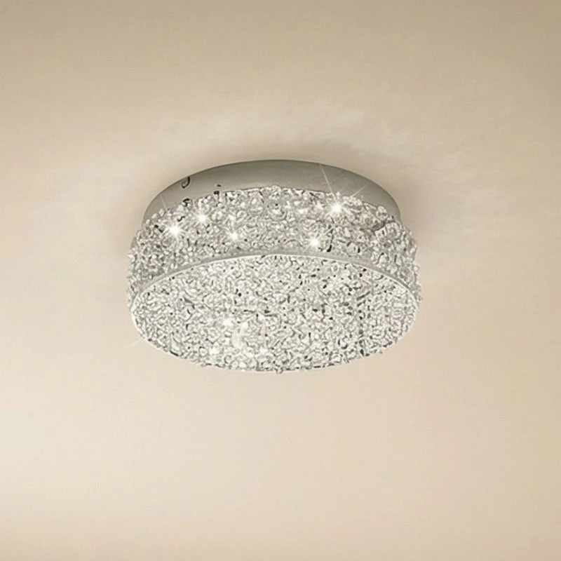 Lucande Felias Lampa Sufitowa Chrome/Clear LED
