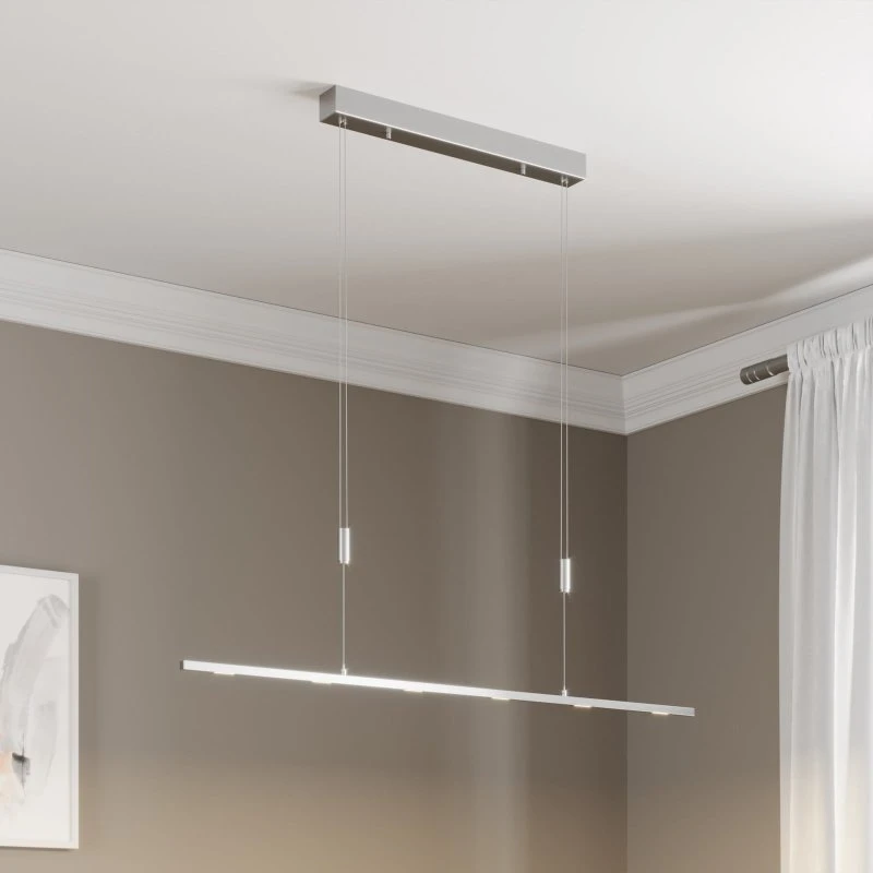 Lucande Arnik L120 Lampa Wisząca LED Matt Nickel 120 cm