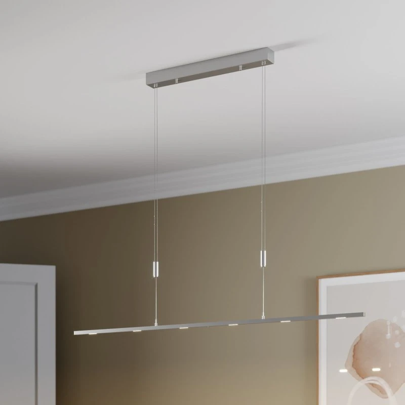 Lucande Arnik L140 Lampa Wisząca LED Nickel 140 cm