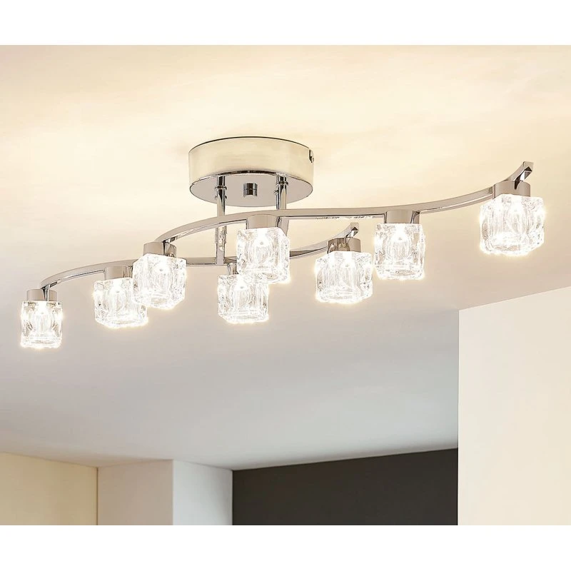 Lindby Yaro Lampa Sufitowa LED Clear/Chrome (8-punktowa)