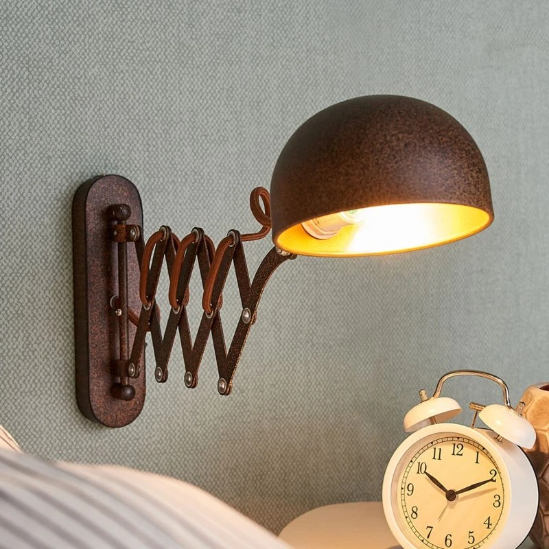 Lindby Curtis Lampa Ścienna Rust – Regulowana, Rdzawa, 57 cm