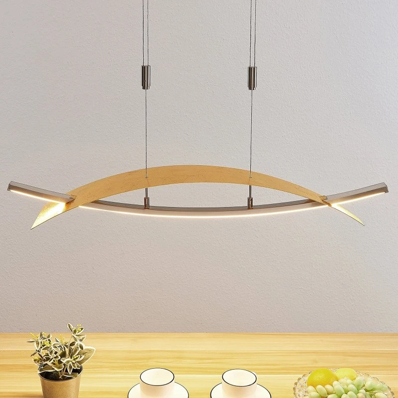 Lucande Marija L90 Lampa Wisząca LED Gold/Silver 91 cm