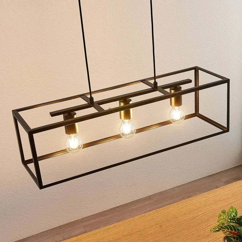 Lindby Emily Lampa Wisząca Black - 72 cm - 3-punktowa
