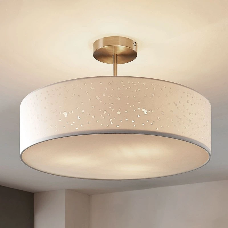 Lindby Umma Lampa Sufitowa H30 Biały/Nikiel Satynowy