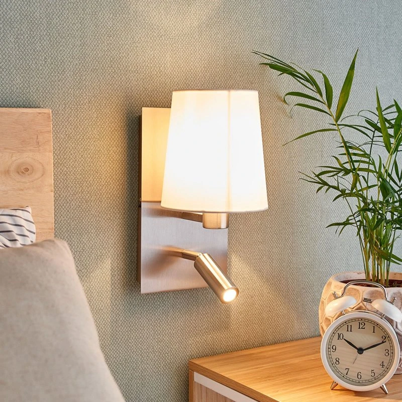 Lindby Aiden Lampa Ścienna White/Nickel - Kinkiet z LED