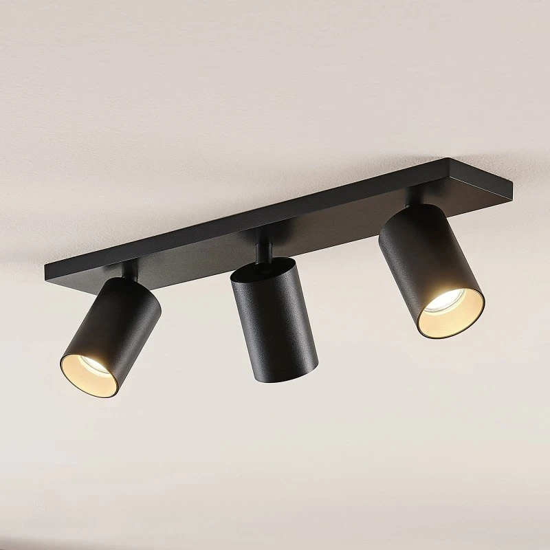 Brinja Arcchio 3-punktowa lampa sufitowa Czarny/Złoty, aluminium