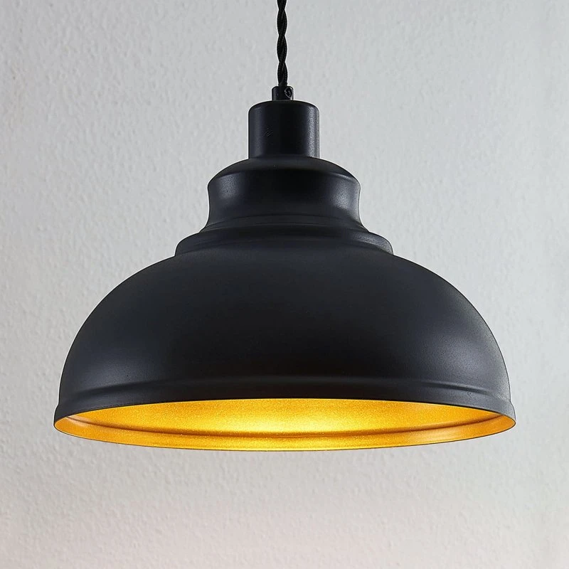 Lindby Albertine Lampa Wisząca Black - Vintage Metal