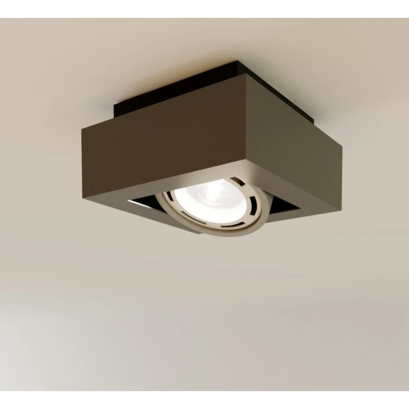 Arcchio Ronka 1 Lampa Sufitowa Dark Grey 19x19 cm GU10