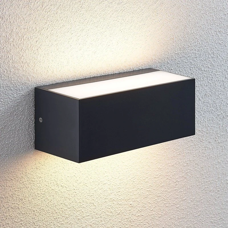 Lindby Nienke LED Kinkiet Ogrodowy IP65 Dark Grey 23 cm