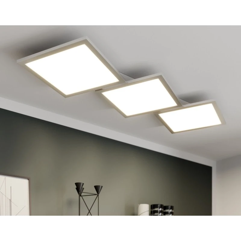 Lucande Ilira Lampa sufitowa LED, 3-punktowa, srebrna, ściemniana