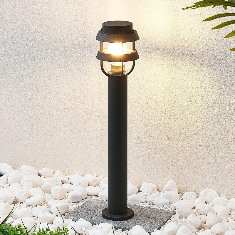 Lindby Alvaro Lampa Ogrodowa H60 Dark Grey - Słupek 60 cm