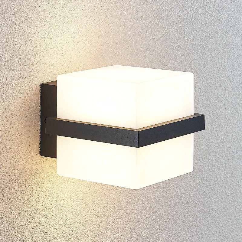 Lindby Auron LED Ścienna Lampa Ogrodowa Dark Grey