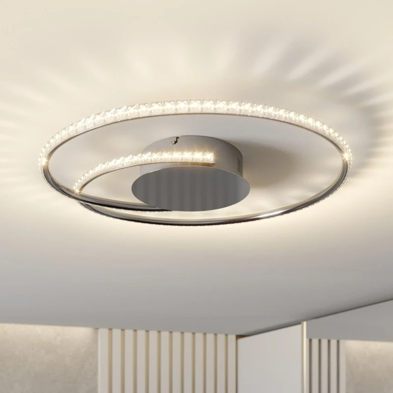 Lindby Joline Lampa Sufitowa LED Ø45 Chrome/Clear