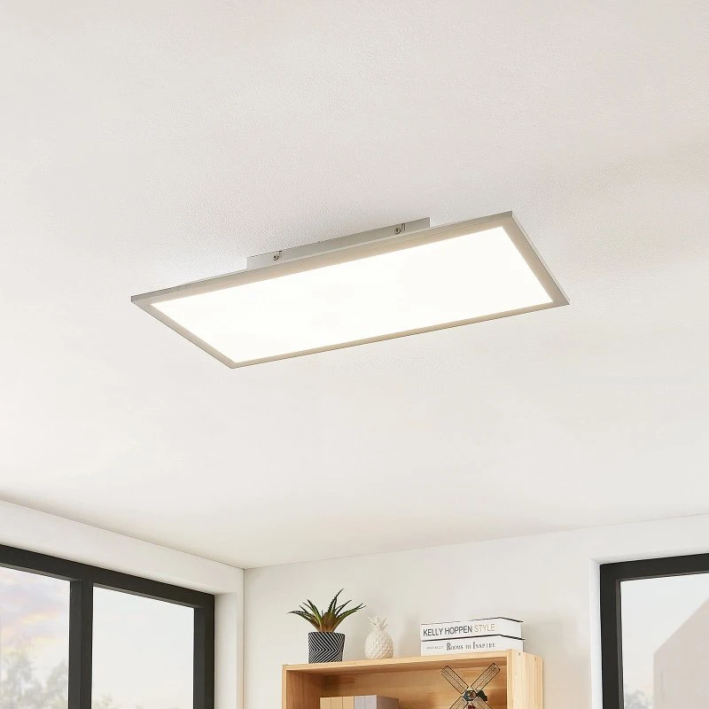 Lindby Stenley LED Lampa Sufitowa 59x29 4000K Biało-Srebrna