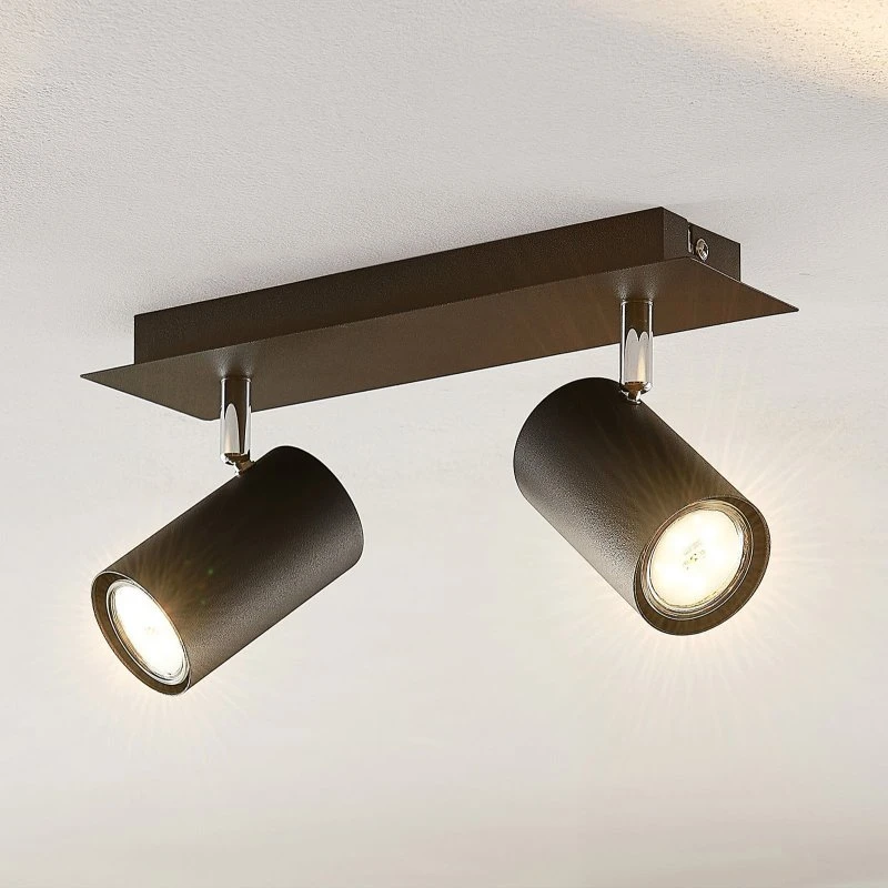 Lindby Joffrey 2 Lampa Sufitowa Black - 2-punktowa, 31 cm