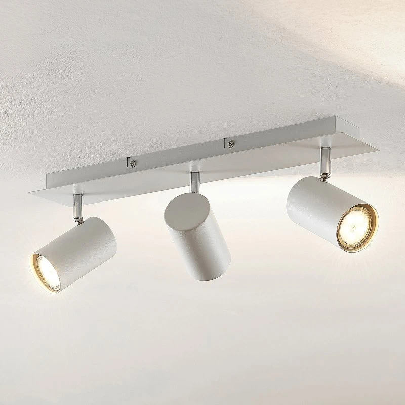 Lindby Joffrey 3 Lampa Sufitowa Biała, Reflektor 3-punktowy GU10