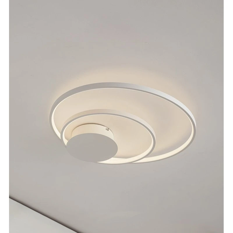 Lampa sufitowa LED Lindby Nerwin, biała, okrągła