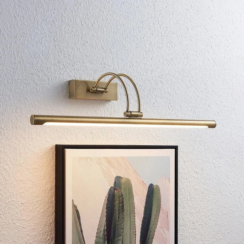 Lucande Dimitrij Bow - Lampa ścienna LED mosiężna