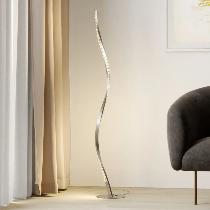 Lindby Criostal Lampa Podłogowa LED RGBW z pilotem