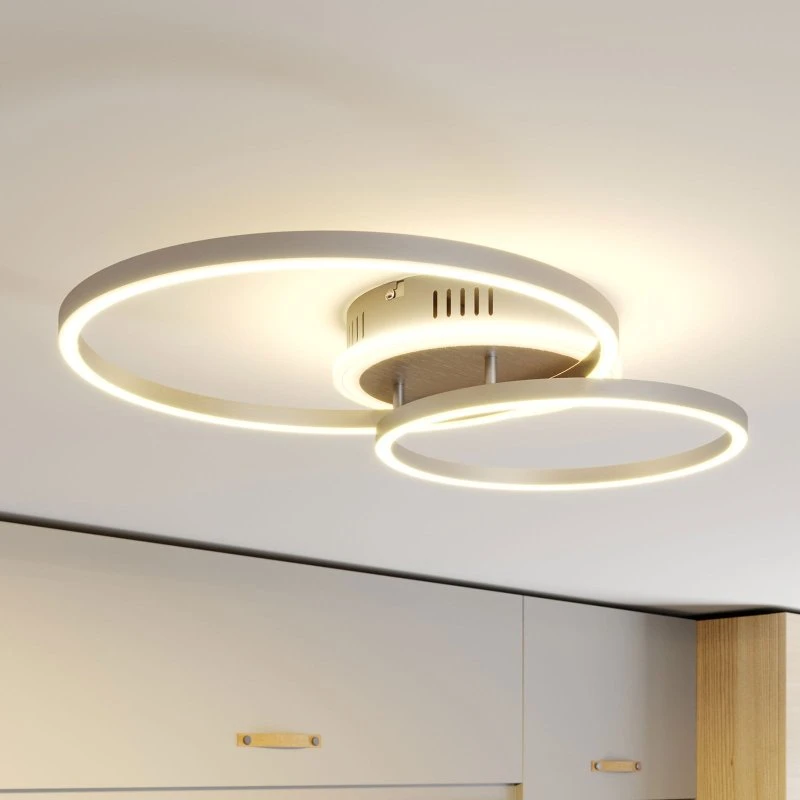 Lampa sufitowa Lindby Edica Smart LED 58 cm, CCT, Tuya