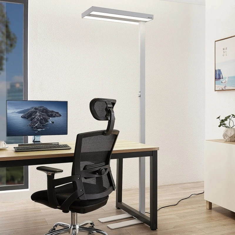 Arcchio Lampa stojąca LED Logan Pro, biała, ściemniana, z czujnikiem