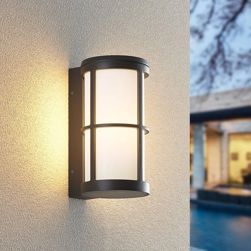 Lucande Kelini Lampa Ścienna Ogrodowa Dark Grey