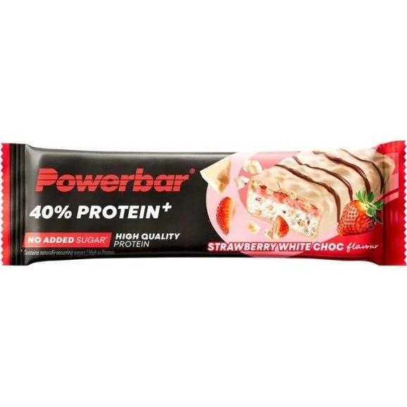 PowerBar Baton 40% Protein+ Crisp Truskawka + Biała Czekolada 55g