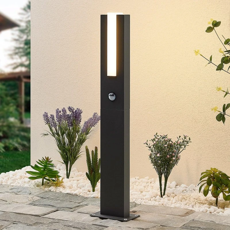 Lucande Virgalia LED Lampa Ogrodowa H65 z Czujnikiem, Grafit