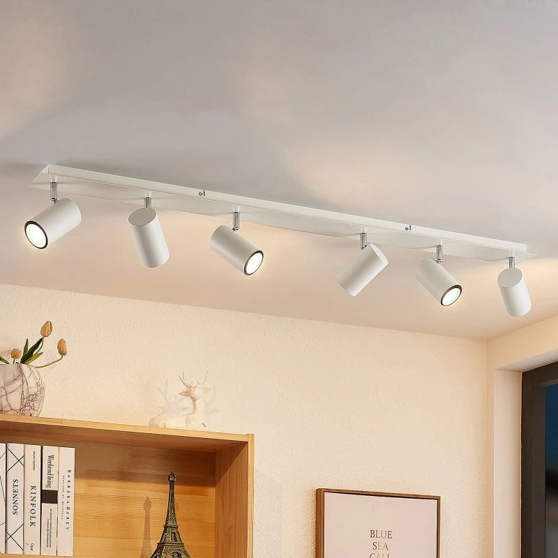 Lindby Joffrey 6 Lampa Sufitowa Biała, 116 cm, GU10