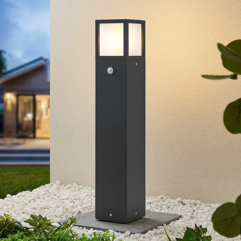 Lucande Dewari Lampa Ogrodowa z Czujnikiem Ruchu, Aluminium, 65cm