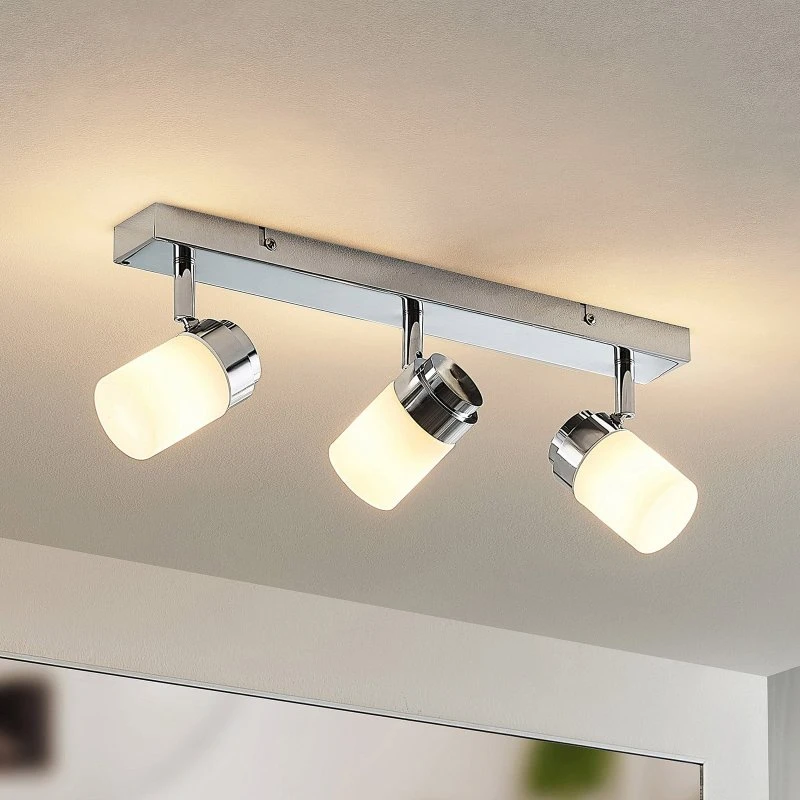 Lampa sufitowa Lindby Alimari Chrome - Nowoczesna, 3-punktowa