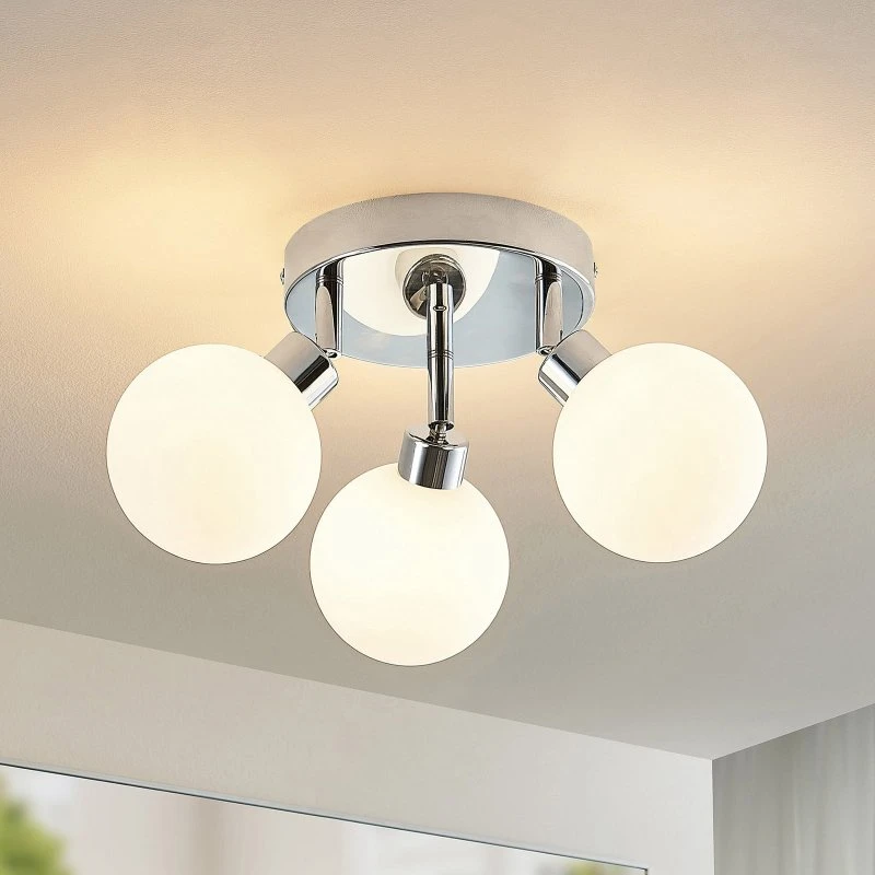 Lindby Zaniba Lampa Sufitowa Chrom 3xG9