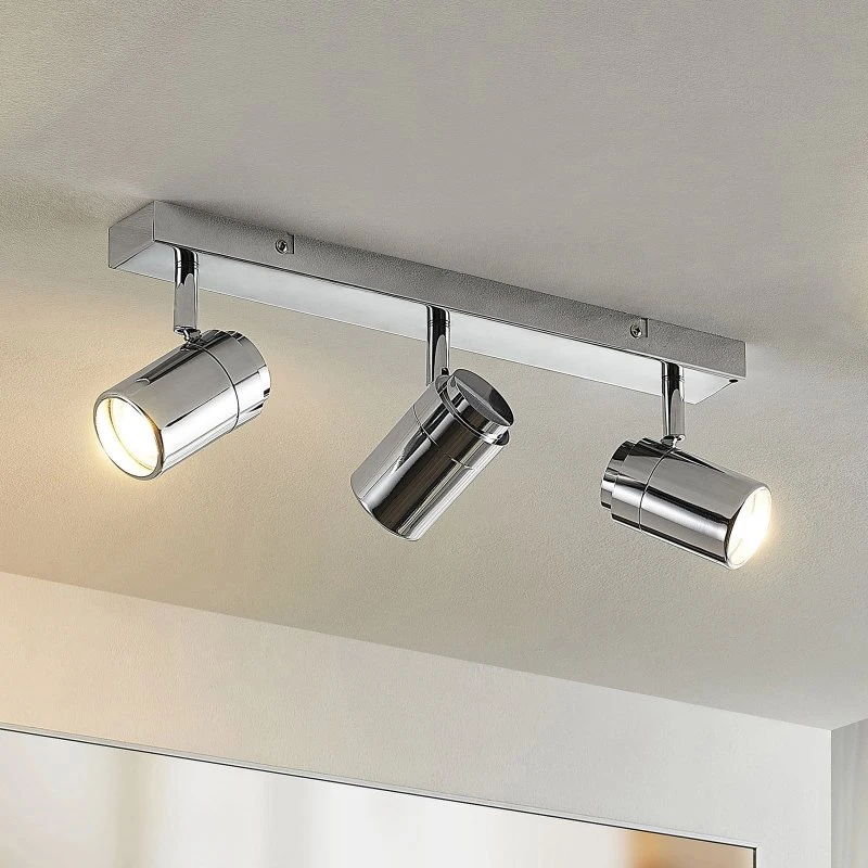 Lampa sufitowa Lindby Remilan Chrome - 3-punktowa